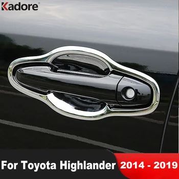 Pre Toyota Highlander 2014 2015 2016 2017 2018 2019 Chrome Strane Dverí Rukoväť Miska Pohár Kryt Výbava Auta Lišty Vonkajšie Príslušenstvo