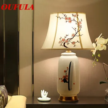 Pásov plechový Keramické Stolové Lampy, písací Stôl Svetlá Luxusné Moderné Moderné Textílie pre Foyer Obývacia Izba Office Tvorivé posteľová Izba Hotel