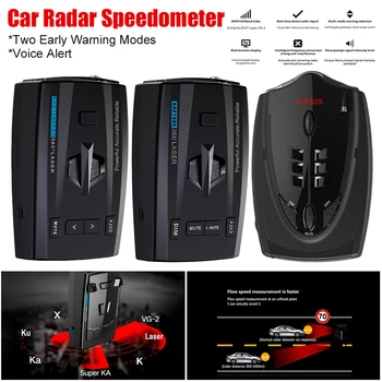 RAD1000PRO Profesionálne Auto Radarový Rýchlomer Radarový Detektor Auto Radarový Detektor Auto Rýchlosť Hlasové Upozornenie Automobilového Príslušenstva