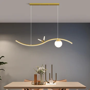 Reštaurácia prívesok svetlo luxusné tvorivé osobné umenie jedálenský stôl bar stolná lampa moderné a jednoduché LED jedáleň lampa