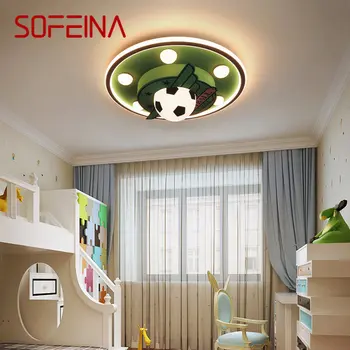 SOFEINA Moderné Stropné Svietidlo LED, 3 Farby Tvorivé Cartoon Futbal Dekor Detí Svetlo pre vnútorné Dieťa, Zariadenie Spálne