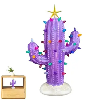 Stolový Kaktus Vianočný Stromček, Vianočné LED Kaktus Nočné Svetlo Obývacia Izba, Spálňa Stôl A Stenu Vianočné Dekorácie Pre Deti