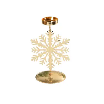 Svietnik Snowflake Sviečkový Elegantná Kovová Základňa pre Romantické Vianočná Večera alebo Domácej Kancelárie Darček Slávnostné svietnik