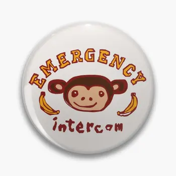 Tiesňové Intercom Opice Grafické Sticke Soft Tlačidlo Pin Tvorivé Kovové Klopě Pin Golier Darček Milovníkom Módy Roztomilý Odznak Brošňa