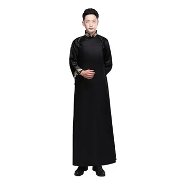 Tradičné Čínske Oblečenie Mužov Cheongsam Vyšívané Šaty Muž Hanfu Tang Oblek, Kostým Republika Čína Oblečenie