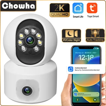 Tuya 2K Dual Objektívom, WiFi Kamera Vnútorné Zabezpečenia Bezdrôtovej Surveillance Camera Smart Home Auto Tracking Baby Monitor CCTV IP Kamery