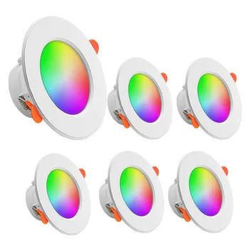 Tuya Farbu Meniaci Lampa 10W Bluetooth-kompatibilné RGB Dole Lampa 85-265V Inteligentný Život Stmievanie Mieste Lampa RGB Zmeniť Teplé, Chladné Svetlo