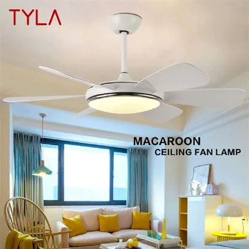 TYLA Stropný Ventilátor LED osvetlenie S Diaľkovým ovládaním 3 Farby 220V 110V Moderné Dekoratívne pre Miestnosti, Jedáleň, Spálňa