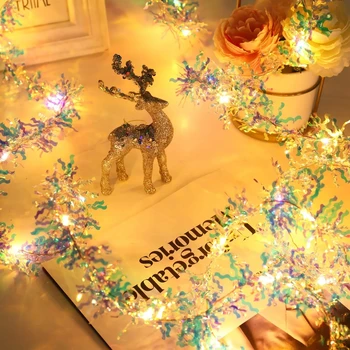 Veselé Vianočné Dekorácie pre Domov 2/3/5M Vianočný Stromček Strapec Garland Páse s nástrojmi Rozprávkových Svetiel Vianočný Strom Ornament 2023 Nový Rok