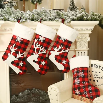 Vianočná Pančucha Vianoce Koberčeky Ponožka Nový Rok Darčeky Candy Bag Vianočné Dekorácie pre Domov Noel Dekor Ozdoby Navidad 2023