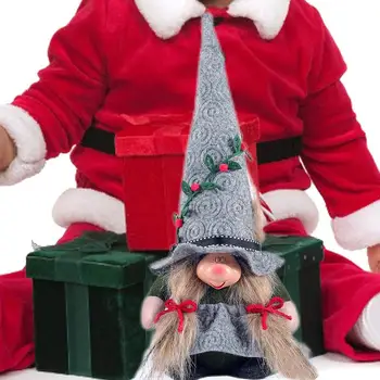 Vianočné Anonymný Bábika Vianočné Špicatý Klobúk Trpaslíci Dekorácie Vianočné Gnome Plyšové Anonymný Bábika Stojí Trpaslíci Bábika