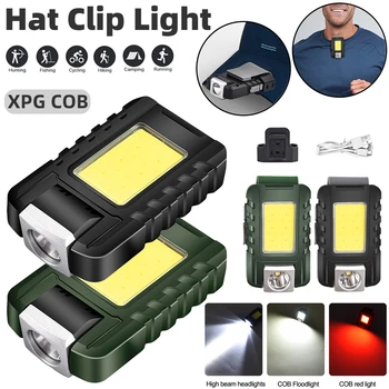 Vonkajšie Spp Klip Svetlo Magnetické Svetlomet USB Nabíjanie Blesku 6 Režimov XPG+KLAS Nepremokavé Svetlometu pre Nočný Rybolov, Camping