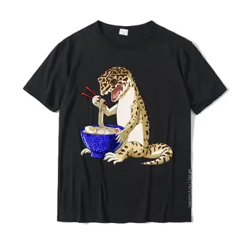 Vtipné Japonský Kawaii Ramen Plaz Leopard Gecko Topy & Tees Dizajnér Lete Bavlna Mužov Top T-Shirts Lete