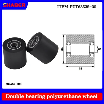 【SHABER] vyzýva Dvojité ložisko polyuretánu gumené puzdro PUT63535-35 bežiacom páse guma zábal ložisko kolesa sprievodca koliesko